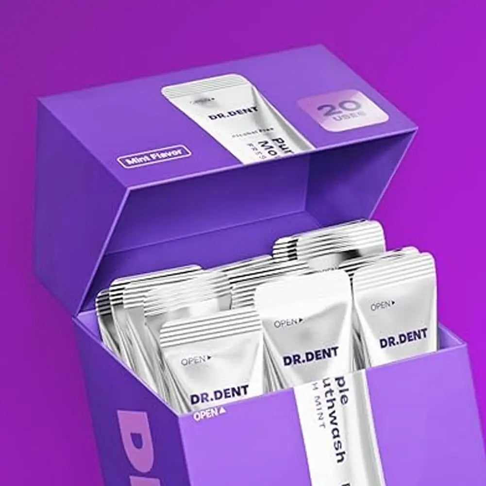 Natural Vegan Purple Whitening Mouthwash Peroxide Free Effective Peppermint Fresh Breath Gum Health Daily Oral Care Mouthwash