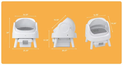 Large Cat Toilet Automatic Cat Litter Box Smart Self Cleaning Cat Litter Box